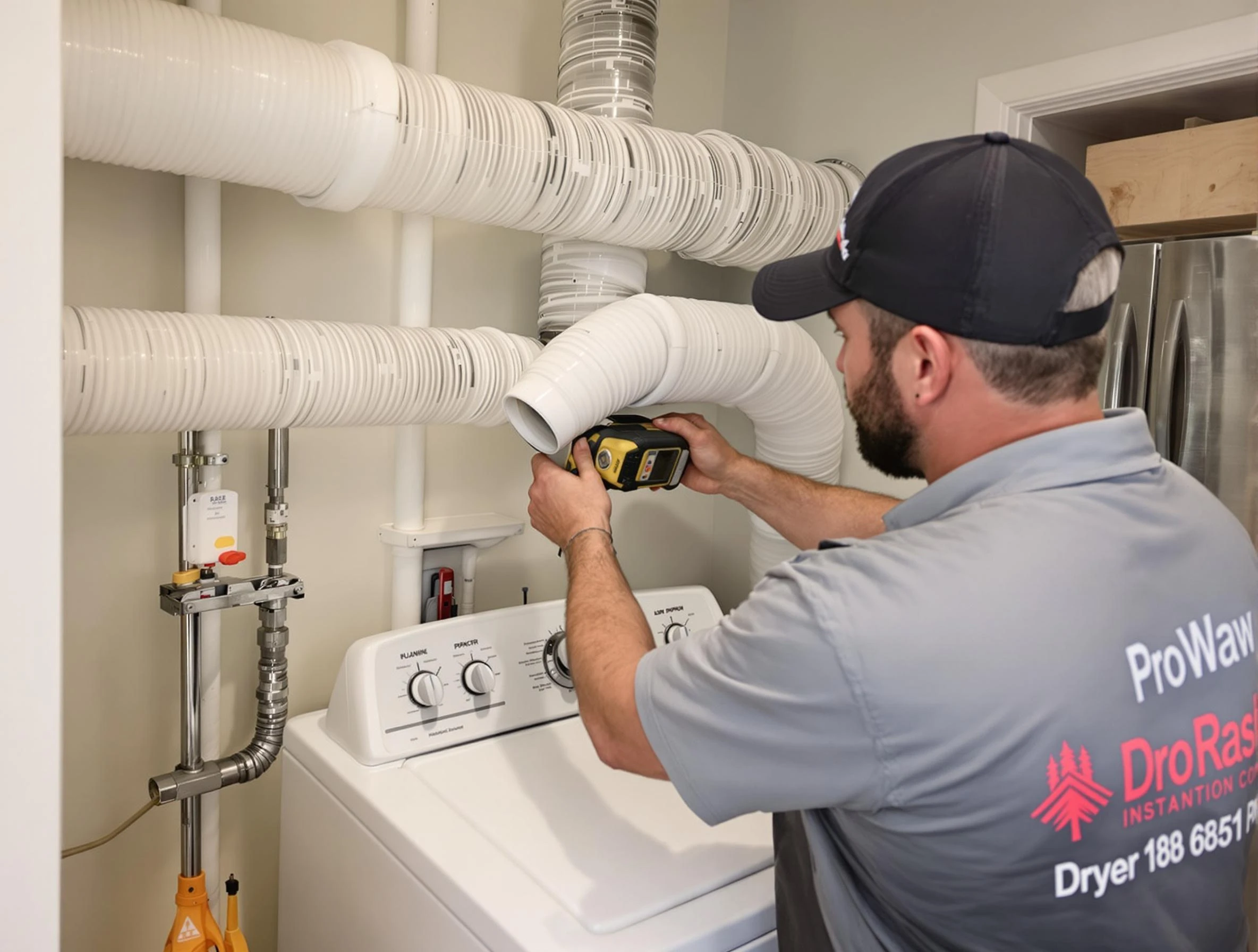 Professional dryer vent hose installation by Loganville Dryer Vent Cleaning in Loganville