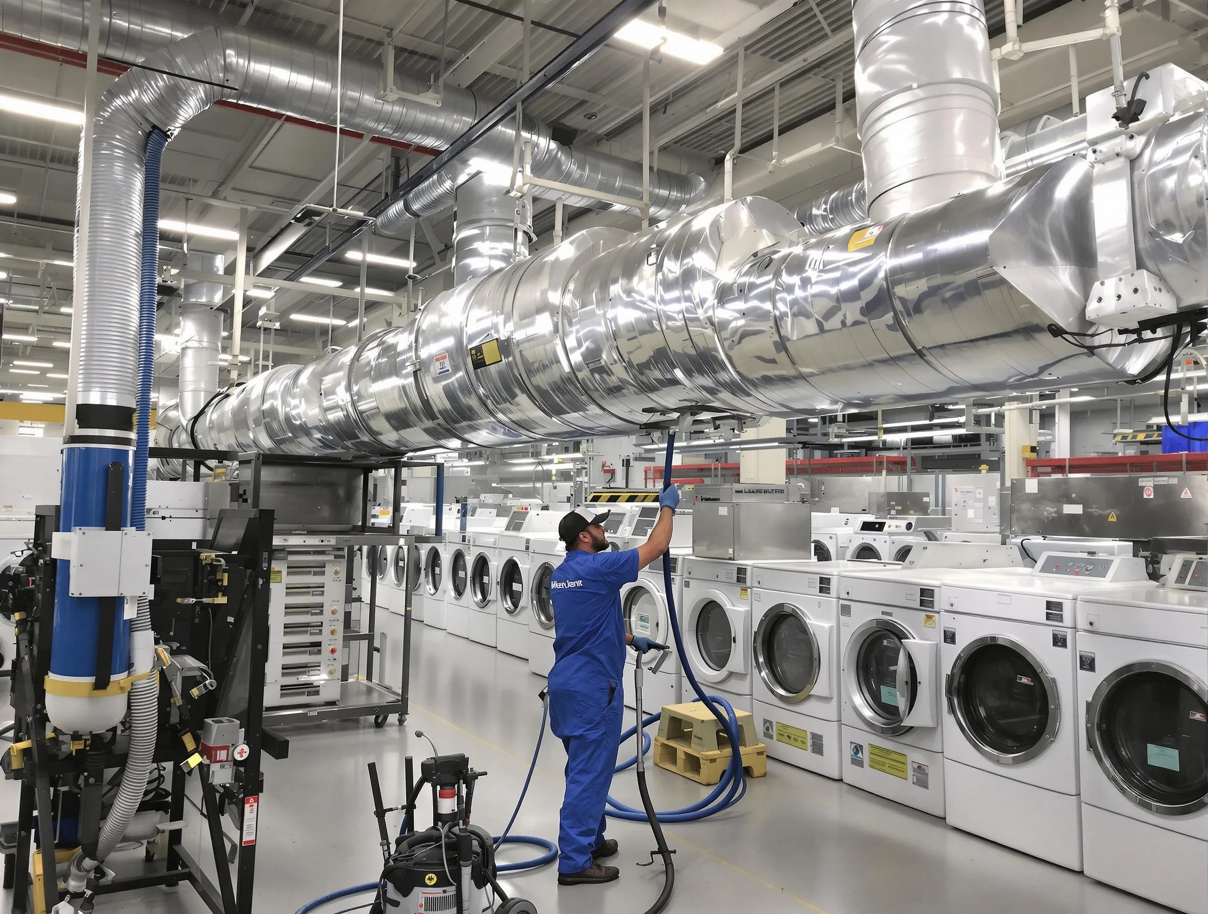 Loganville Dryer Vent Cleaning team performing heavy-duty industrial dryer vent cleaning in Loganville