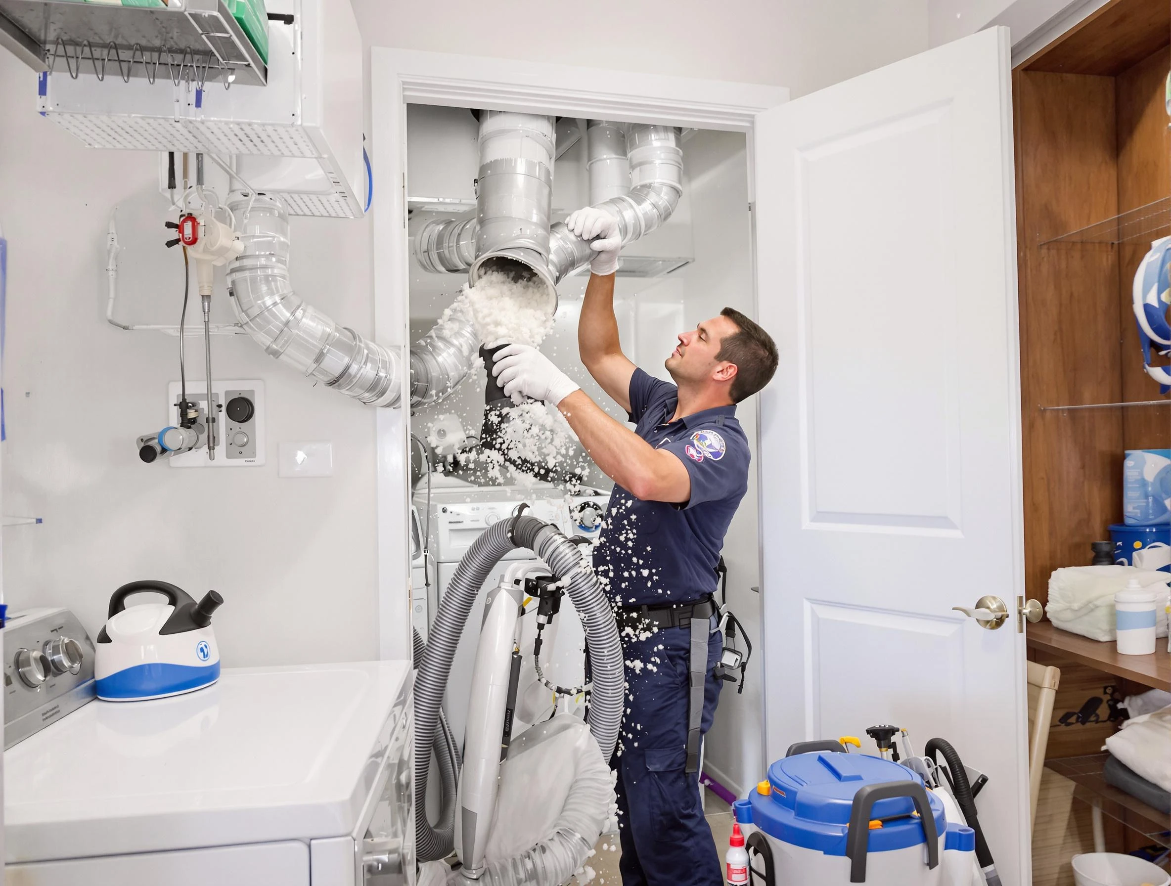 Loganville Dryer Vent Cleaning technician delivering thorough residential dryer vent cleaning service in Loganville